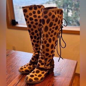 Freebird COAL Leopard Print Boots